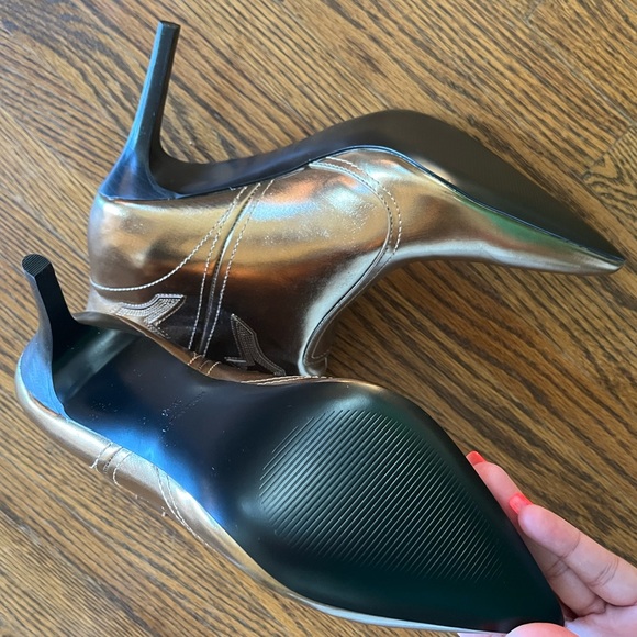 Golden Bronze Booties - Nine West - Picture 4 of 6